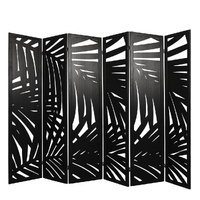 Andrew Room Divider Folding Screen Partition Multi Sizes Wood Blcak