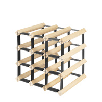 Timber Wine Storage Rack  Wooden Cellar Organiser Display Stand