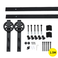 Antique Classic Style Single Sliding Barn Door Hardware Track Roller Kit