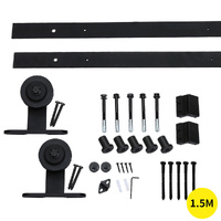 Antique Classic Style Single Sliding Barn Door Hardware Track Roller Kit