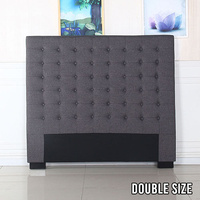 Bed Head Headboard Upholstery Fabric Tufted Buttons