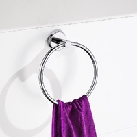 Classic Chrome Towel Bar Rail Ring Bathroom.