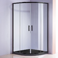 Rounded Sliding 6mm Curved Shower Screen with Base