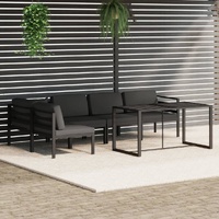 Garden Lounge Set with Cushions Aluminium Anthracite