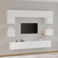 8 Piece TV Cabinet Set Engineered Wood