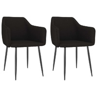 Dining Chairs Black Fabric