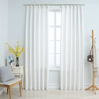 Blackout Curtains with Hooks 2 pcs Off White