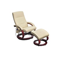 Massage Chair with Footstool Faux Leather