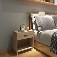 Cresskill Nightstand Brown Solid Wood