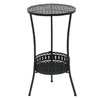 Bistro Table Vintage Style Round Metal 40x70 cm