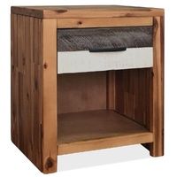 Hampstead Bedside Table Solid Acacia Wood 40x30x48 cm