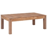 Coffee Table Solid Teak Wood with Natural Finish