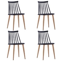 Dining Chairs Black Plastic