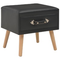 Head Bedside Cabinet Black 40x35x40 cm Faux Leather