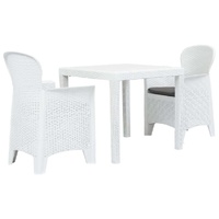 Bistro Set Plastic Rattan Look