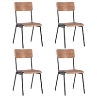 Dining Chairs Brown Plywood