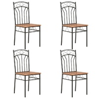 Dining Chairs Brown MDF