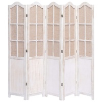 Blackpool Room Divider White 105x165 cm Fabric