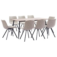 Dining Set Faux Leather