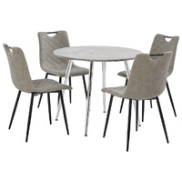 Dining Set Faux Leather