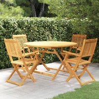 Folding Garden Dining Set Solid Acacia Wood