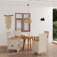 5 Piece Garden Dining Set Beige