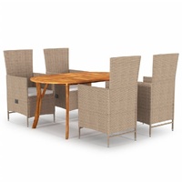 Garden Dining Set Beige