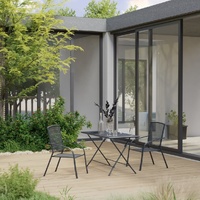 Garden Dining Set Steel Anthracite