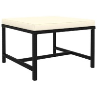 Sectional Footrest with Cushion Poly Rattan