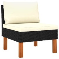 Sofa Poly Rattan and Solid Eucalyptus Wood