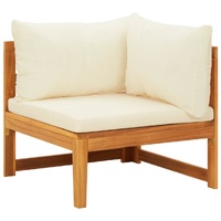 Corner Sofa with Cushions Solid Acacia Wood