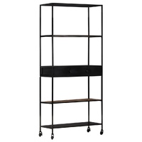Book Cabinet Rough Mango Wood & Iron