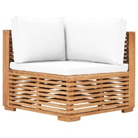 Garden Sofa with Cushion Solid Teak Wood