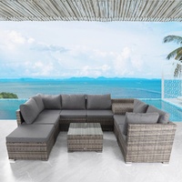 Large Modular Outdoor Ottoman Lounge Set