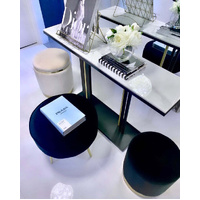 Interior Ave - Bronte Dual Layer Marble Stone Console - Marble & Black