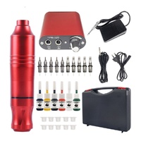 36PC Tattoo Kit Motor Pen Machine Gun Color Inks Power Supply Tattoo Needles Set 