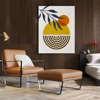 Sun and Moon Black Frame Canvas Wall Art