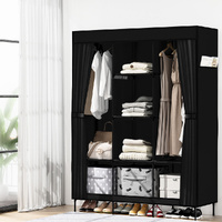 Clothes Wardrobe Closet Storage Large Portable Organiser with Shelf 