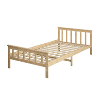 Parnaroo Wooden Bed Frame King Single Size Mattress Base Solid  Pine Wood