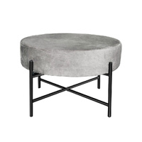 Foot Stool Ottoman Footstool Velvet Accent Chair Round Dressing Vanity.