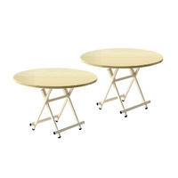 Dining Table Portable Round Surface Space Saving Folding Desk Home Decor
