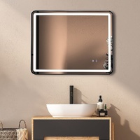 Rectangular Mirror LED Anti-Fog Illuminated Bathroom Living Room