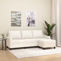 Fairmont 3-Seater Sofa with Footstool 180 cm Faux Leather