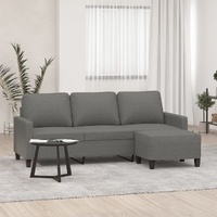 Saginaw 3-Seater sofa with footstool Fabric