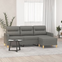Highlands 3-Seater Sofa with Footstool Fabric