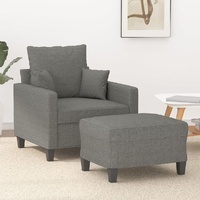 Evington Sofa Chair with Footstool Fabric