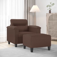 Dorridge Sofa Chair with Footstool Faux Leather