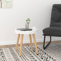 Warrensburg Side Table 38x38x40 cm Engineered Wood&Solid Wood Pine