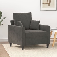 Yacka Sofa Chair Dark Grey Velvet