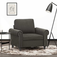 Rantoul Sofa Chair Dark Grey Velvet
